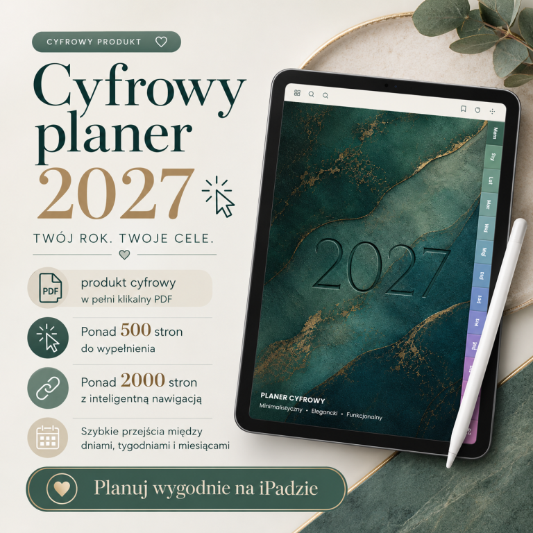 Cyfrowy Kalendarz 2027 / PDF do druku – Spokojny Rok