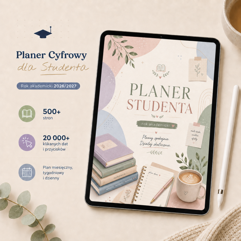 Cyfrowy Planer Studenta 2026/2027 (wersja pastelowa)