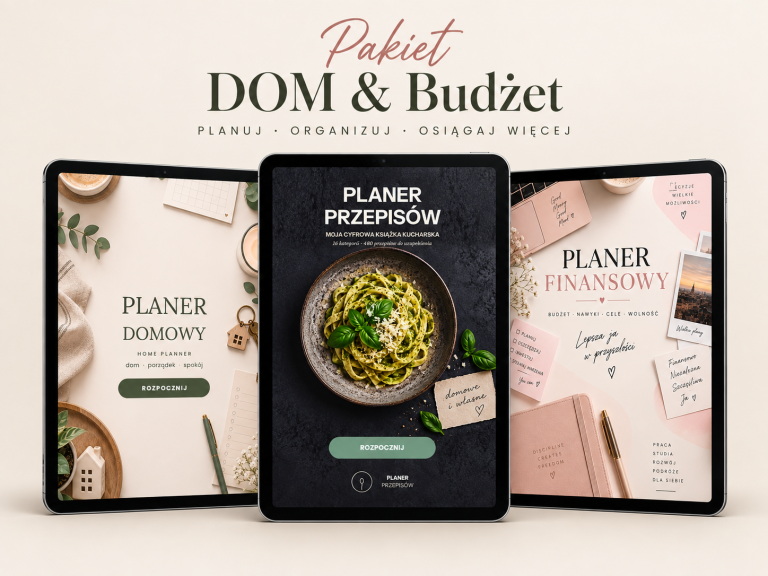 PAKIET Dom & Budżet – Planer Domowy, Kulinarny i Budżetowy (zestaw ciepły)